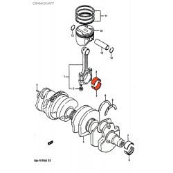 Moteur - Bielle - 1/2 coussinet - "A" - (x1) - 121644-8B000-A0