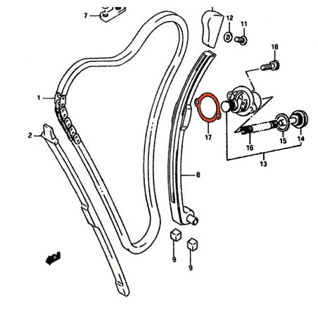 Service Moto Pieces|Distribution - joint de tendeur - 12837-27A00|1989 - GSX-R1100|4,20 €