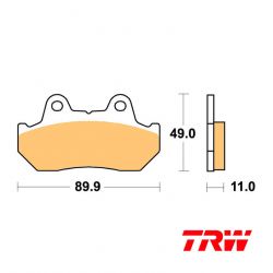 Service Moto Pieces|Frein - Jeu de Plaquettes - TRW - standard - MCB-512-SV|Plaquette|31,90 €