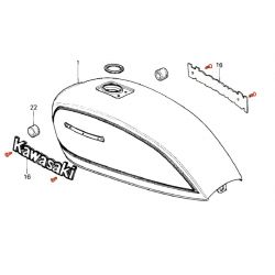 Reservoir - embleme - Vis de fixation - (x1) - 221AB-0306