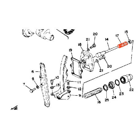 Service Moto Pieces|Distribution - Ressort de poussoir de tendeur - 905-01140-95|1975 - XS650 - (447)|6,00 €