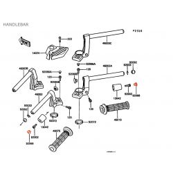 Service Moto Pieces|Guidon - Embout de protection - 92066-1124|1985 - GPZ750 A|4,50 €