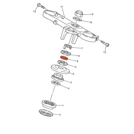 Service Moto Pieces|Direction - Fourche - Rondelle joint - 90202-26142|Direction - Roulement|2,50 €