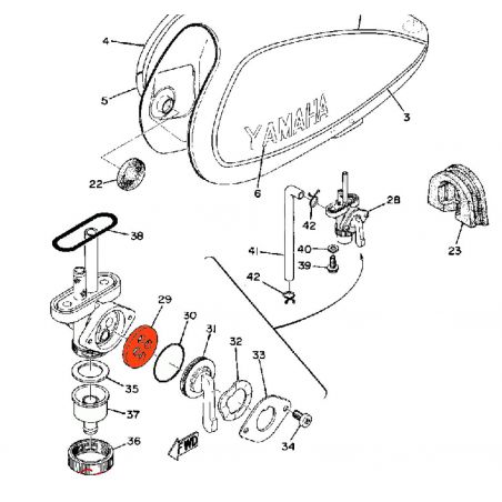 Service Moto Pieces|Robinet - joint de robinet - 214-24523-00 - DT125 |Reservoir - robinet|18,69 €