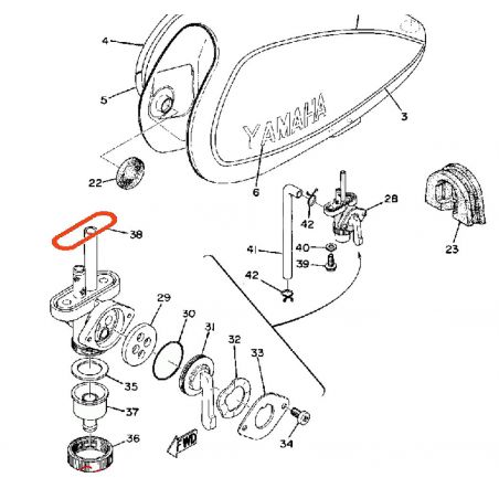 Service Moto Pieces|Robinet - Joint de reservoir - 214-24512-00|Reservoir - robinet|11,50 €