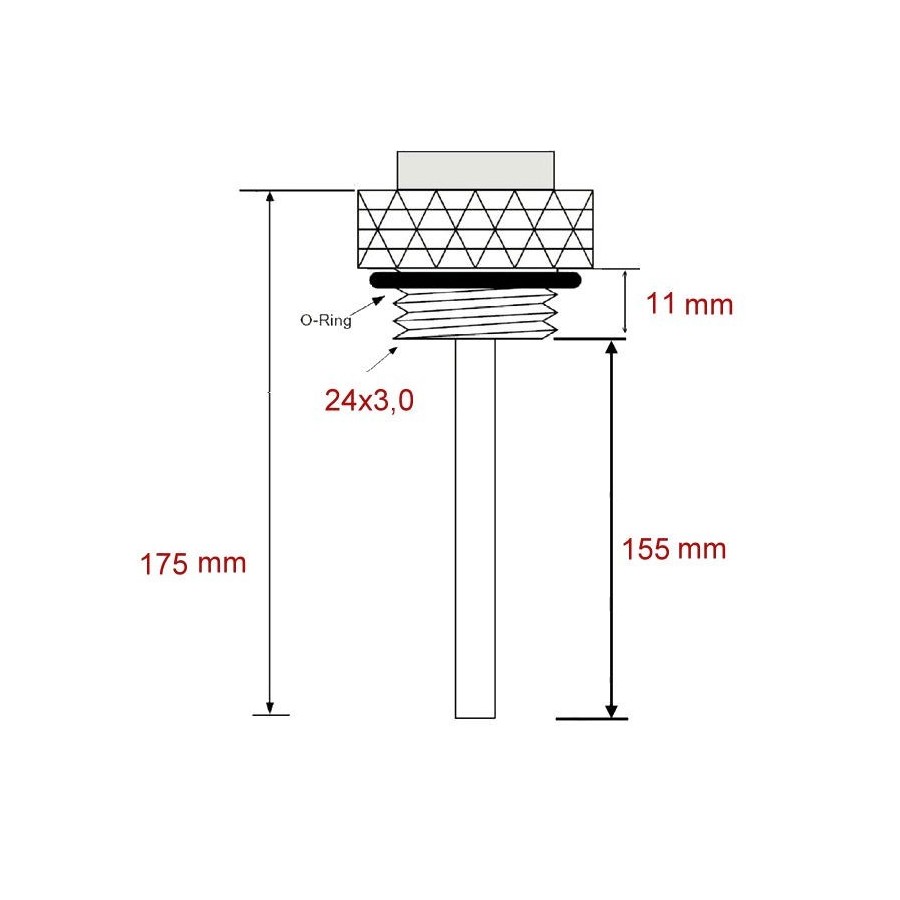 Huile - Bouchon - Jauge niveau huile + sonde Temperature - CB750/90...