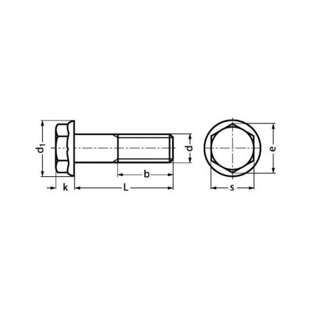 Vis - Hexagonale à collerette - inox - M. x..mm - (x10)