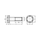 Vis - Hexagonale à collerette - inox - M. x..mm - (x10)