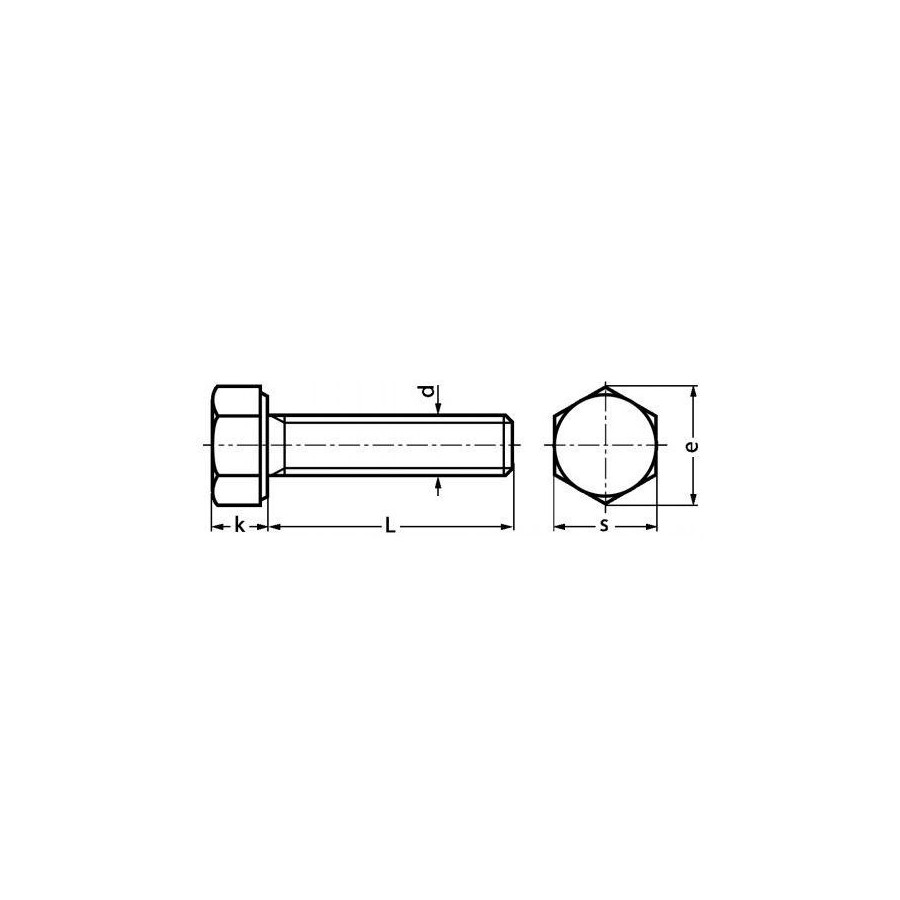 Vis - Hexagonale - Zingué - M8 x1.25 x25mm - (x1)