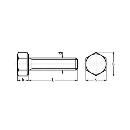 Vis - Hexagonale - Zingué - M8 x1.25 x25mm - (x1)