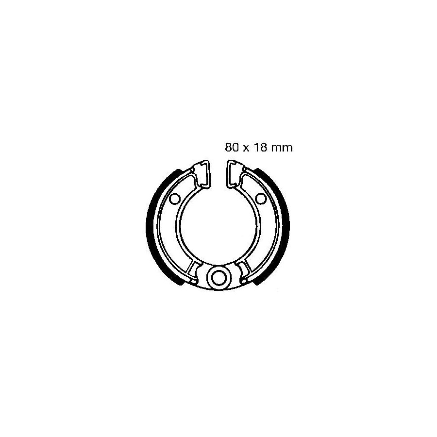 Frein - Machoire - Avant - 80 x18mm - 45120-147-010 02003-EBC-301