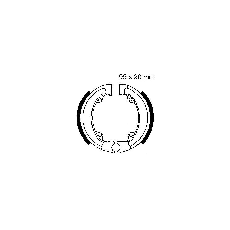 Frein - Machoire - Arriere - 95 x20mm - 43120-187-000 02003-EBC-302