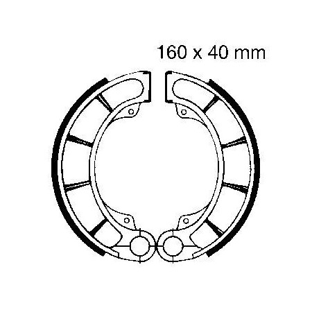 Frein - Machoire - 160x40 - Standard - CX-GL500/650 ... VT600 - VF7...