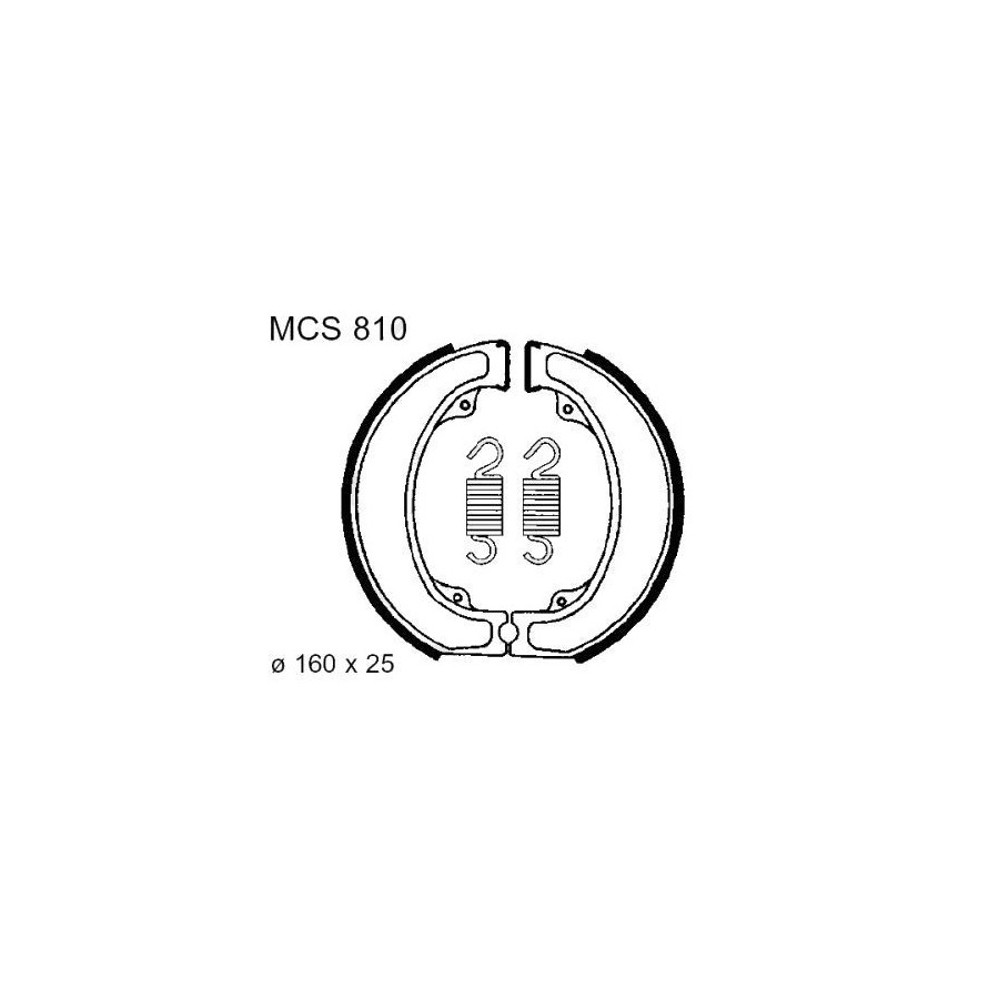 Frein - machoire - ø160x25mm - TRW - MCS-810 - XL500S 02003-TRW-810