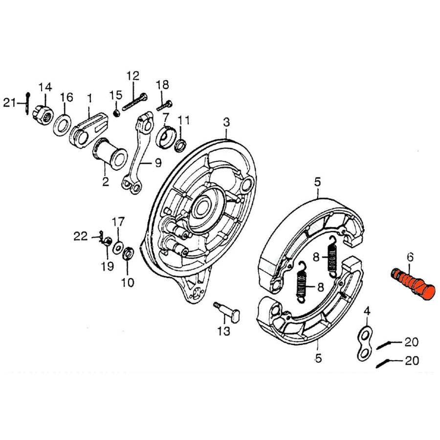 Frein - Came de Machoire - Arriere - CB450/500/550 43141-374-000