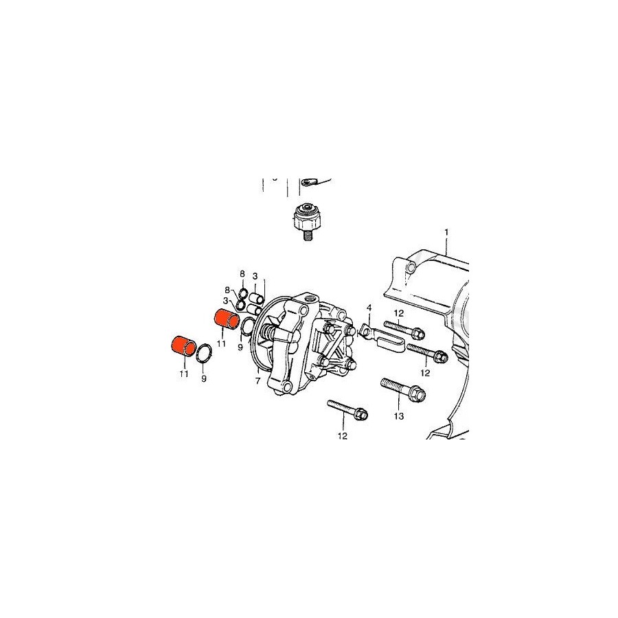 Moteur - Pompe a huile - Goupille 14 x20 mm 94301-14-200