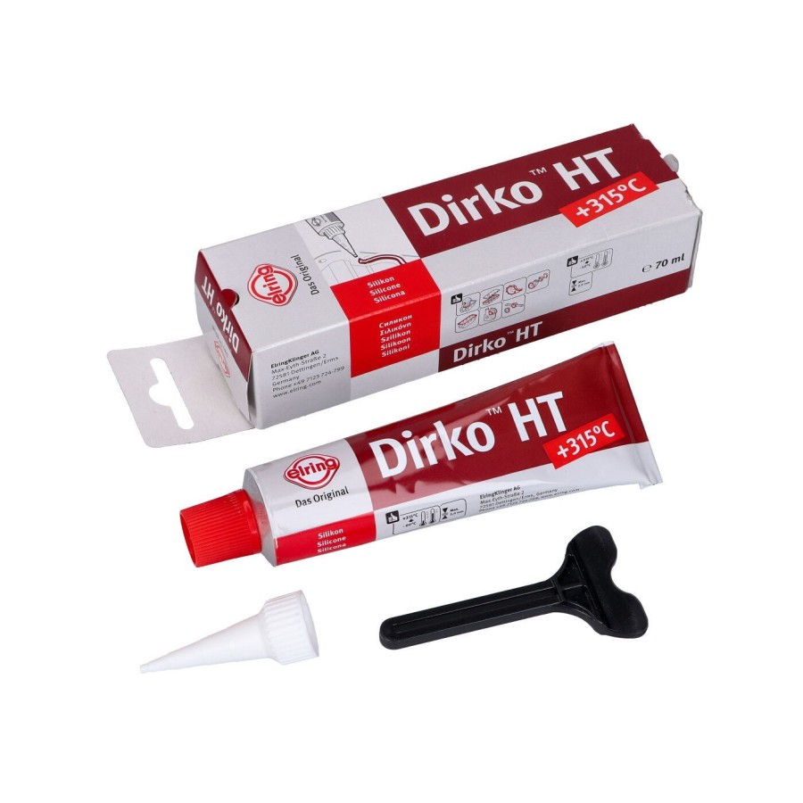 Pate a joint - DIRKO - Silicone Rouge - 315°C - 70ml 99700-579-224