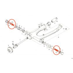 Bras oscillant - Boulon - Pivot de serrage - (x1) - Cb750K7, GL1000