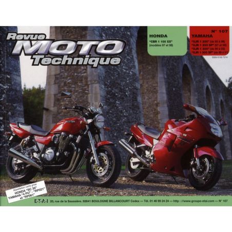 Service Moto Pieces|RTM - N° 107 - CBR1100 XX - XJR1200 - XJR1300 - Revue Technique moto|Version Papier|39,00 €