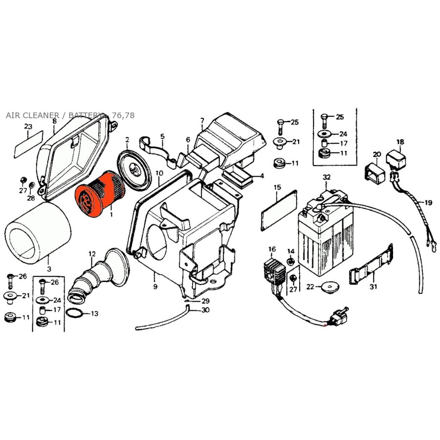 Filtre a Air - Support - CB125 S3 17211-383-670