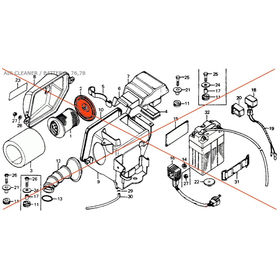 Filtre a Air - Couvercle de support - CB125 S3 17212-385-000