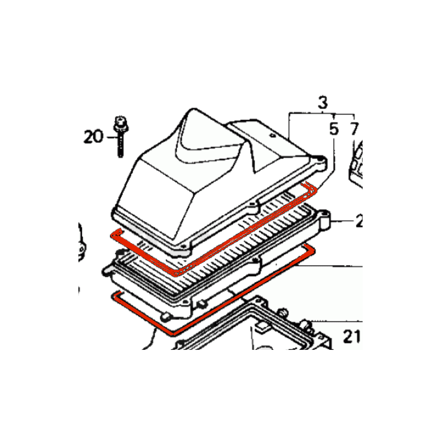 Filtre a air - joint de filtre - Origine - vf750c - RC28 - (x1) 172...