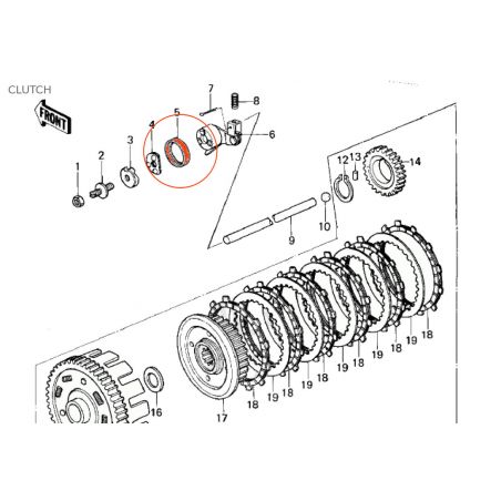 Service Moto Pieces|Moteur - Joint Spy - Tige Embrayage - KZ400 B/G/H - 92049-1003|1978 - KZ400 B|10,90 €