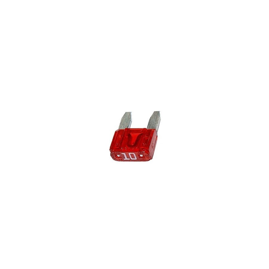 Fusible - Mini fusible - 10A - Rouge - Lg. 11mm 01129-205-10A