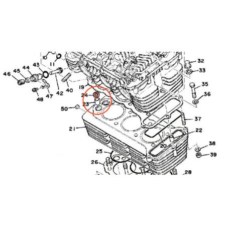 Service Moto Pieces|Moteur- (4x) - Joint de guide de centrage - 1J7-11357-00|1980 - XS850 - |19,80 €