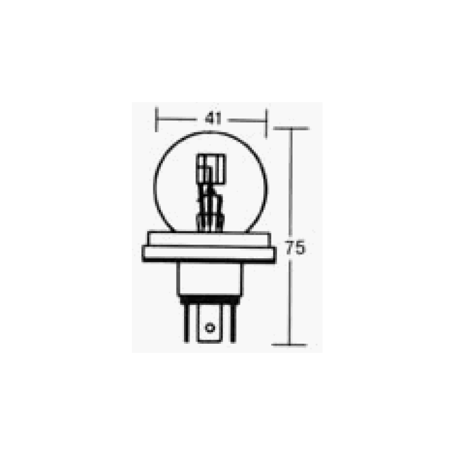 Ampoule - 6v - 45/40w - P45T - code europeen - Jaune 36200-035-280