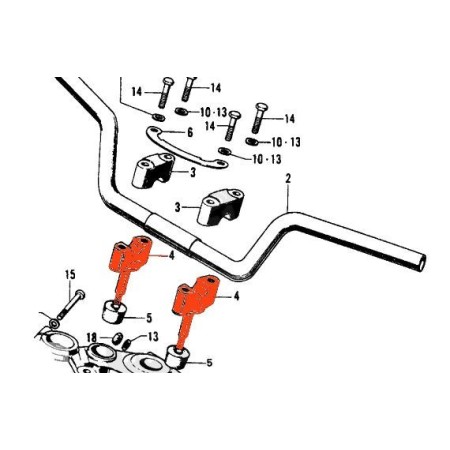 Guidon - Pontet - inferieur - (x1) - CB450K