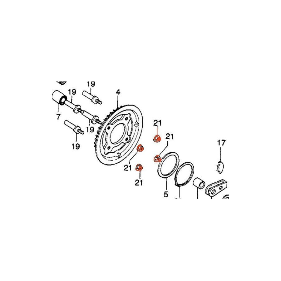 Couronne - ecrou de serrage - (x1) 90308-357-000