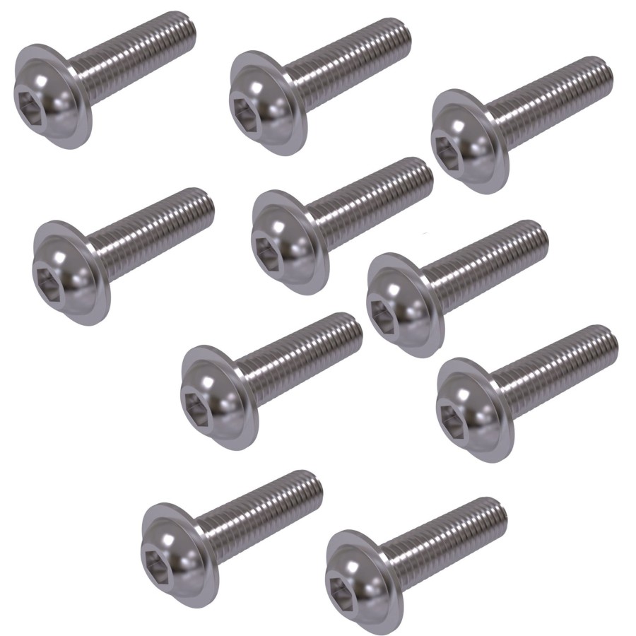 Vis M6 x30mm - ISO 7380 - a collerette - inox A2 - (x10) 03194-060-030