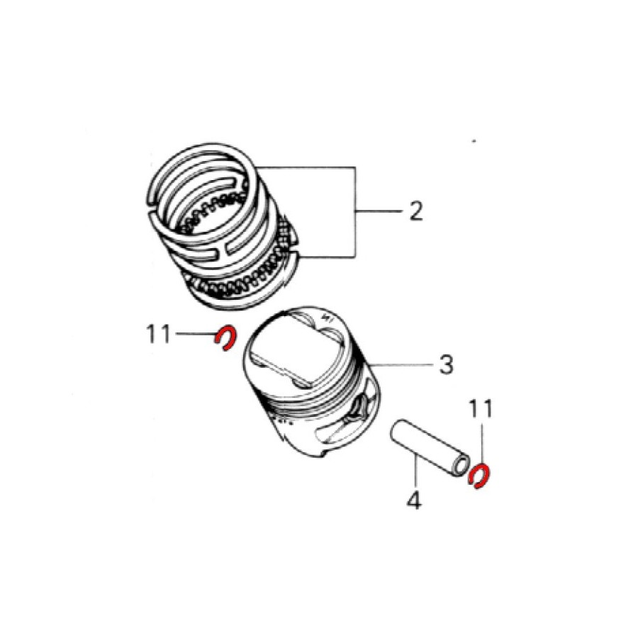 Moteur - Circlips - Axe de Piston - 16mm - (x2) 94601-160-000