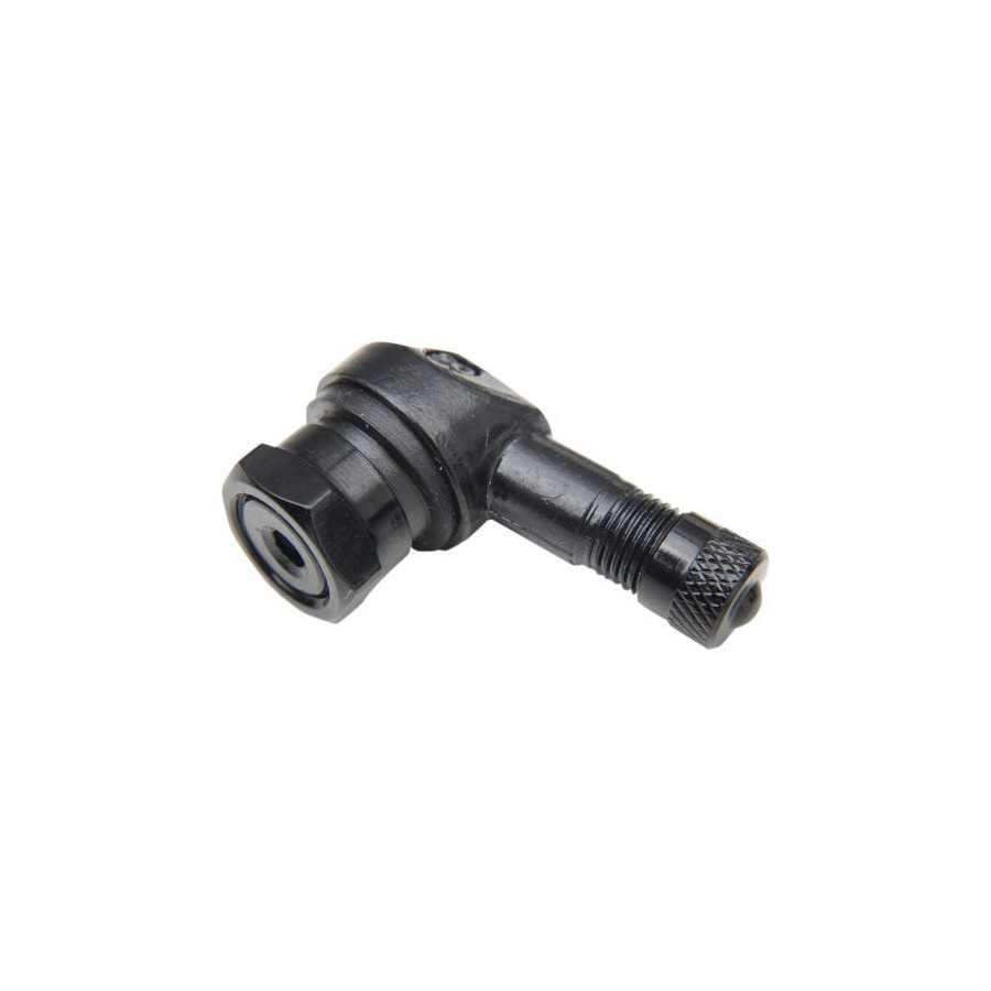 Valve de jante - ø 10 mm - coudée - Noire 00060-118-036