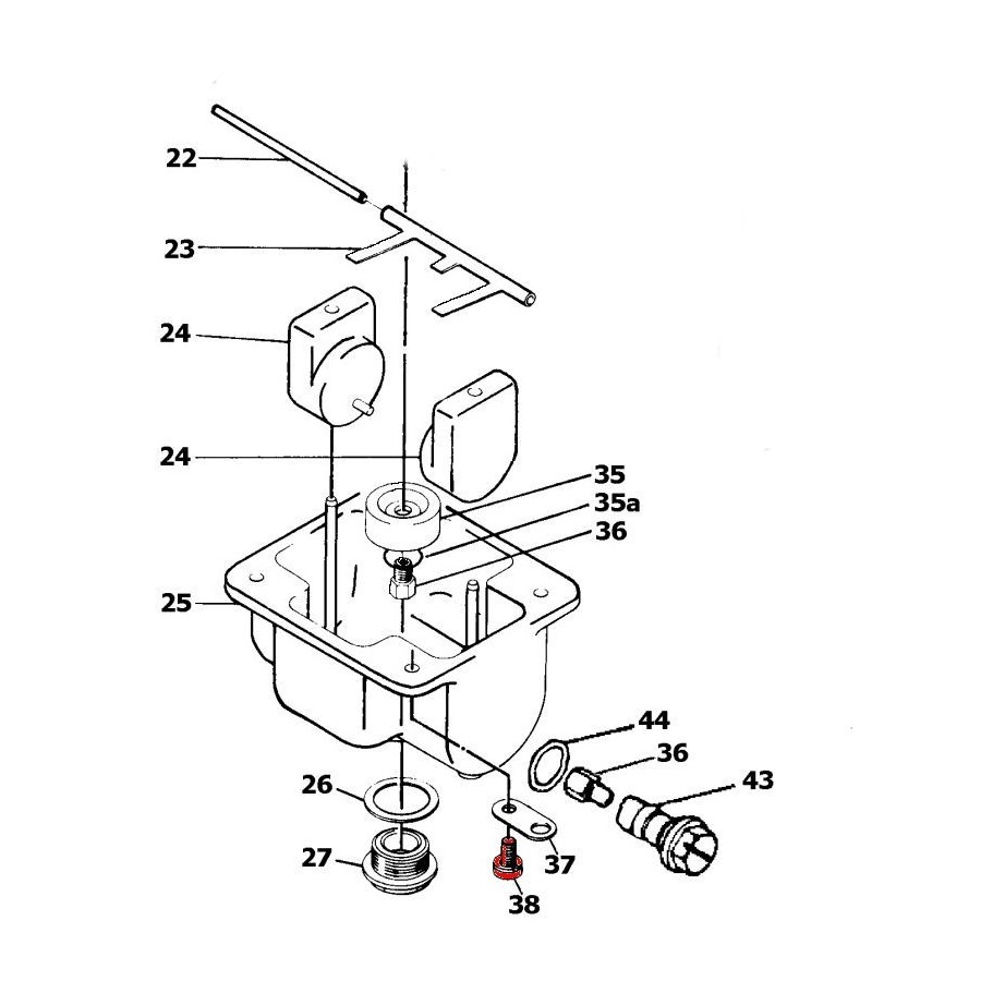 CW2/0416 - Vis de fixation cuve 01132-004-016