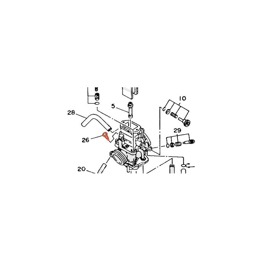 TZR125 - (....) - 1993-1995 - Filtre a air  de carburateur - 1KT-14994-00