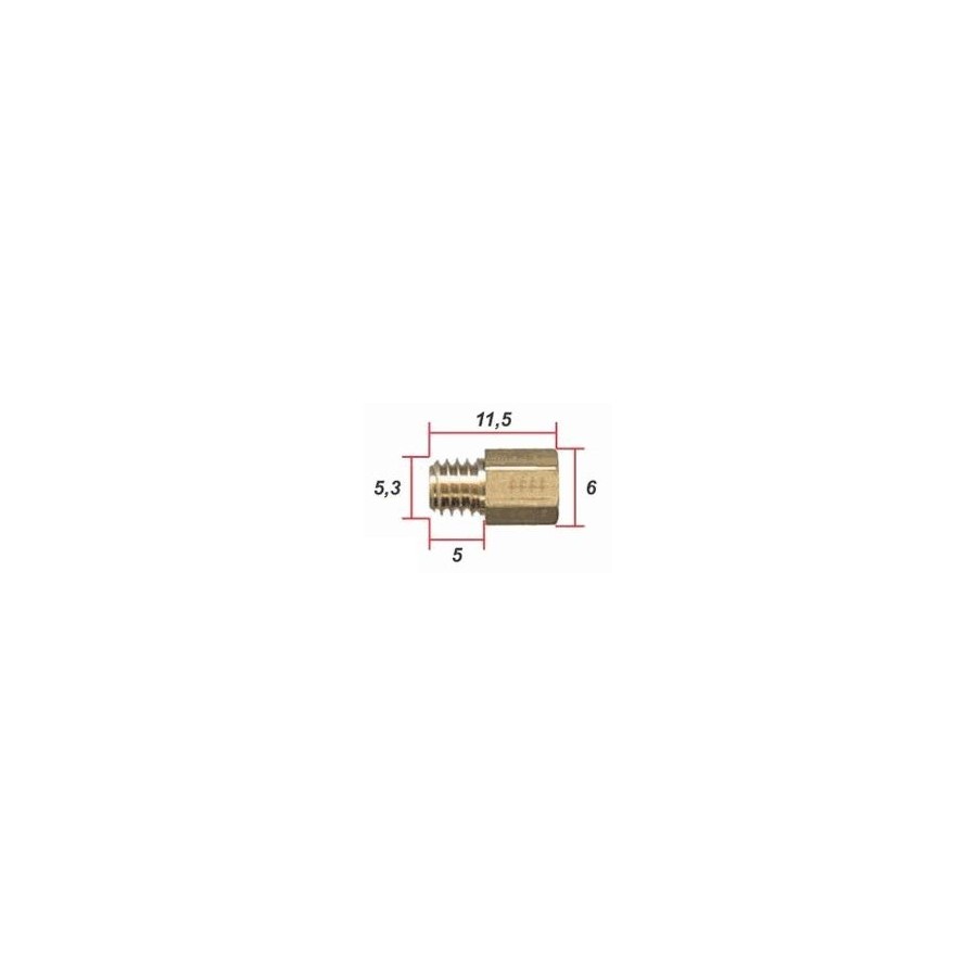 Mikuni - 4/042... - Gicleur M5.3x0.90 - Hex - ø 1.550 01182-000-155