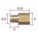 Mikuni - 4/042... - Gicleur M5.3x0.90 - Hex - ø 1.300 01182-000-130