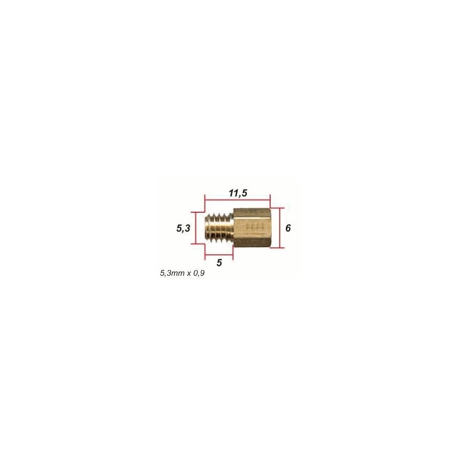 Mikuni - 4/042... - Gicleur M5.3x0.90 - Hex - ø 1.600 01182-000-160