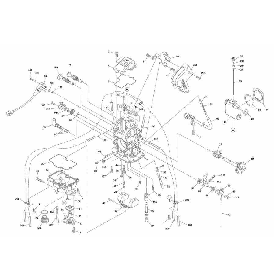 - Diagramme - Eclate - Nomenclature - Keihin - FCR MX - part list D...