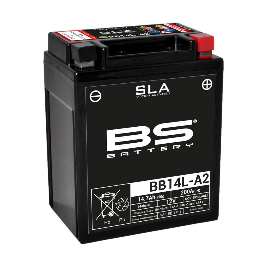 Batterie - 12v - GEL - BS - BB14L-A2 - (YB14L-A2 / YB14L-B2) - 134x...