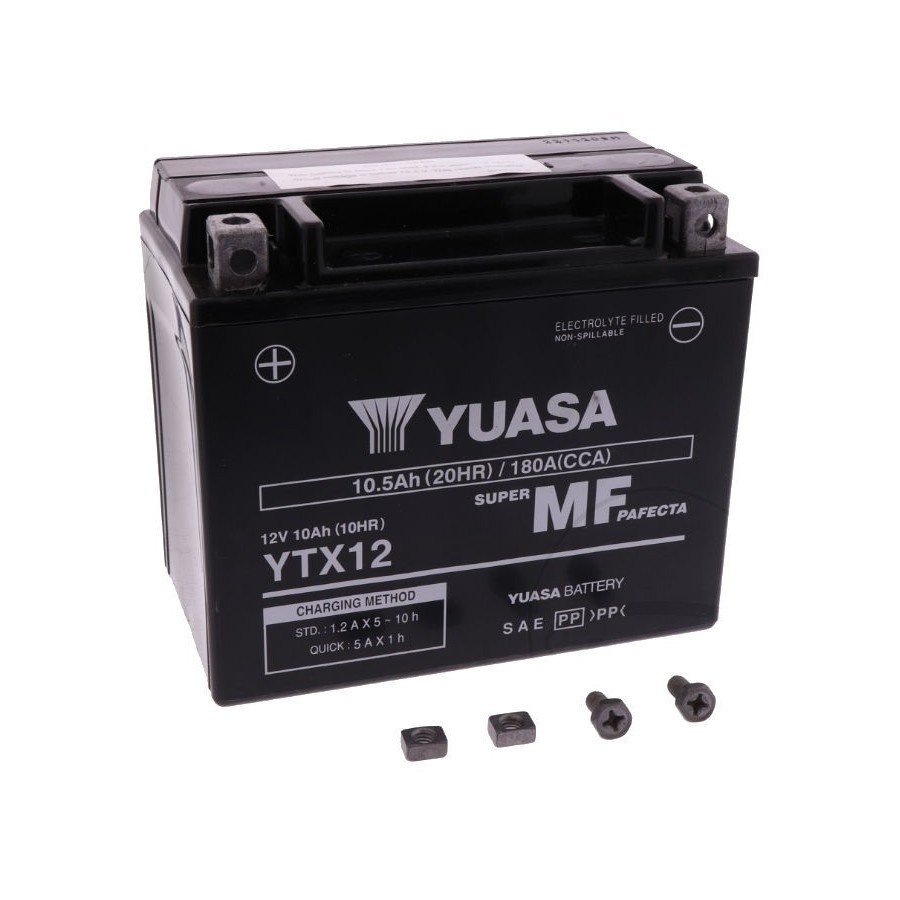 Batterie - 12v - Gel - YTX12 - wet - YUASA  00907-070-171