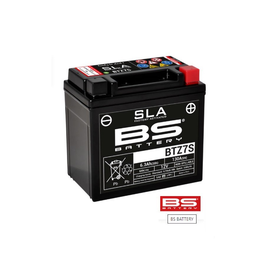 Batterie - 12v - Gel - YTZ7S SLA - BS Batterie 00907-079-001