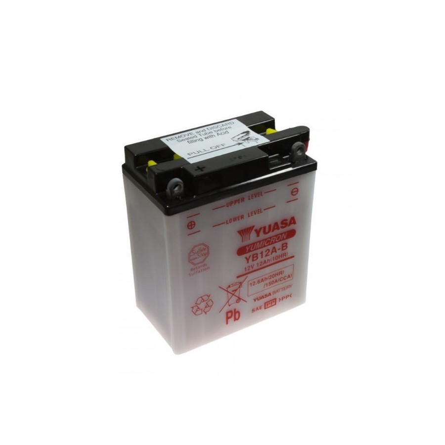 Batterie - 12v - Acide - YB12A-B - YUASA - 134x80x160mm 00907-070-550