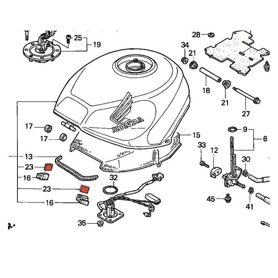 Reservoir - Joint tampon de protection (x1) - 81214-MW0-300 - VFR75...