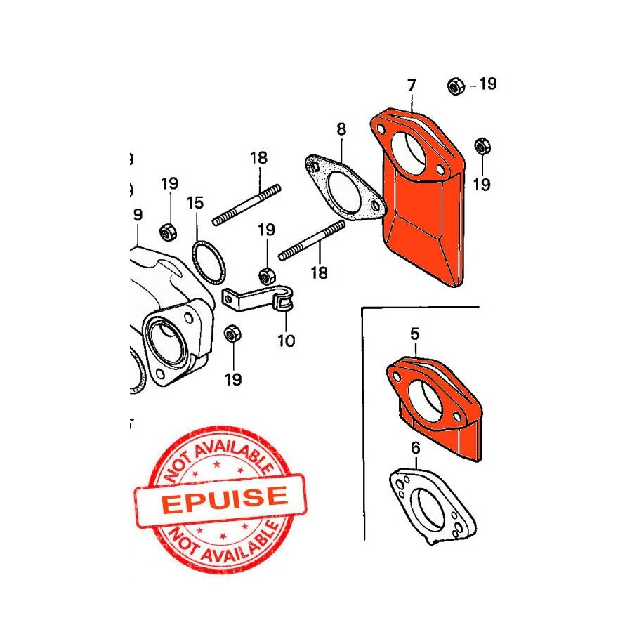 Moteur - Protection chaleur - Carburateur - CM125C