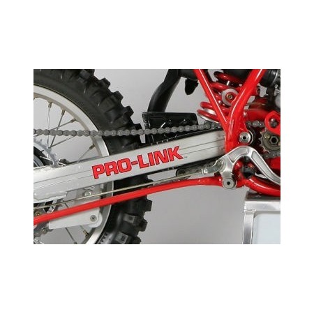 Decoration - "PRO-LINK" 175x2.70mm - rouge sur fond argent - (x2) 8...