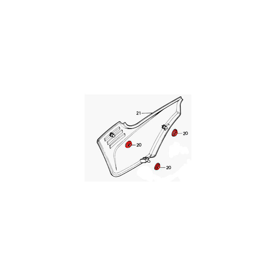 Cache Lateral - Joint caoutchouc de fixation - Silent-bloc - (x1) -...