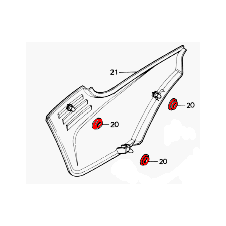 Cache Lateral - Joint caoutchouc de fixation - Silent-bloc - (x1) -...